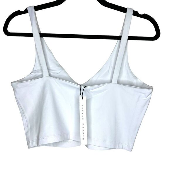 NEW Susana Monaco Very V Crop Top in Sugar Large - Picture 2 of 6